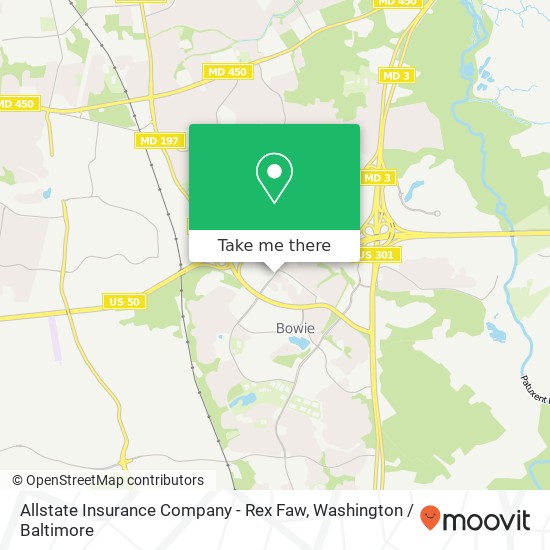 Allstate Insurance Company - Rex Faw map