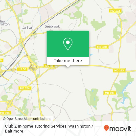 Mapa de Club Z In-home Tutoring Services