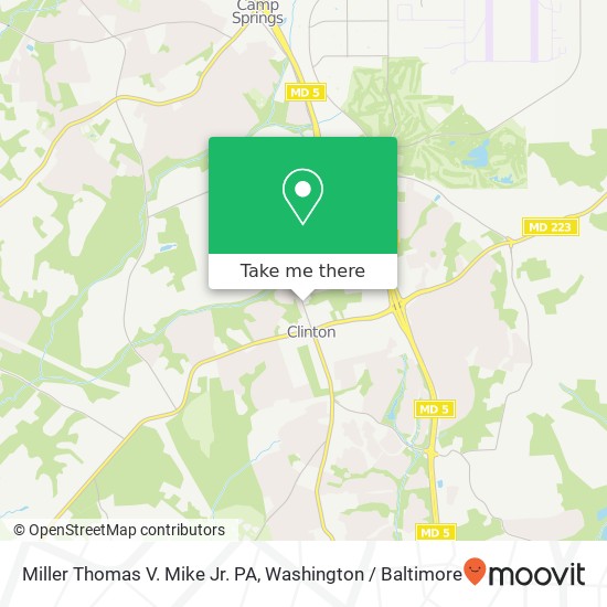 Mapa de Miller Thomas V. Mike Jr. PA