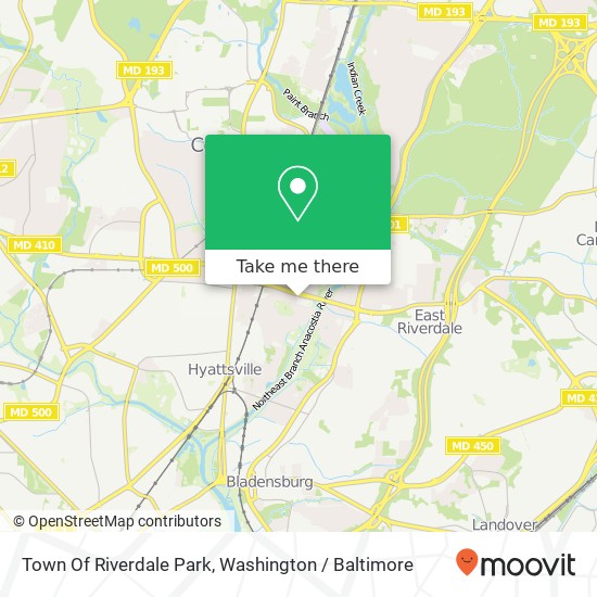 Mapa de Town Of Riverdale Park