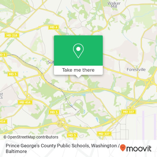Prince George's County Public Schools map