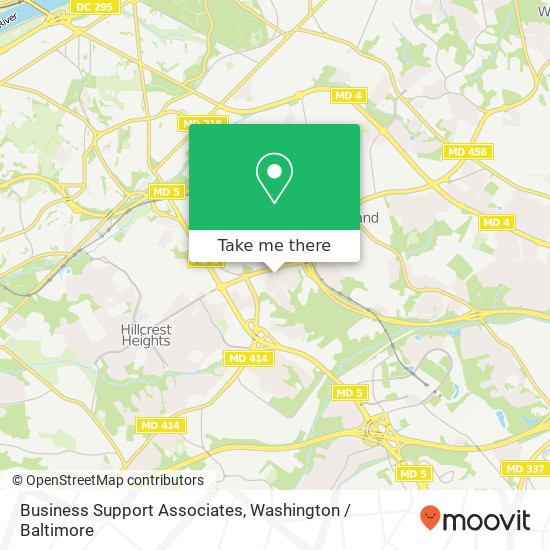 Business Support Associates map