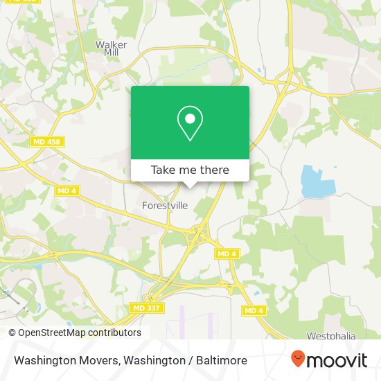 Mapa de Washington Movers