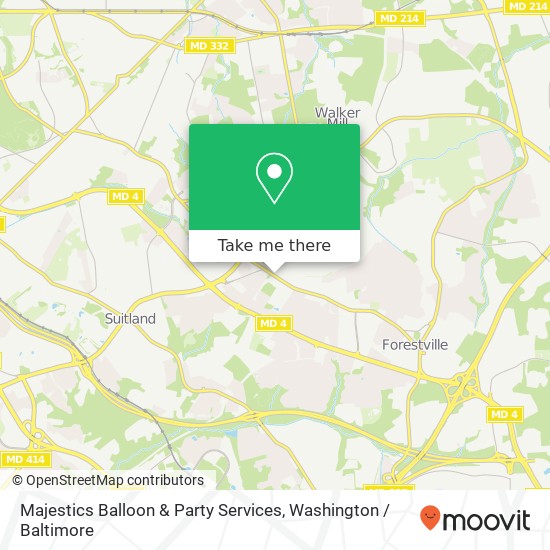 Mapa de Majestics Balloon & Party Services