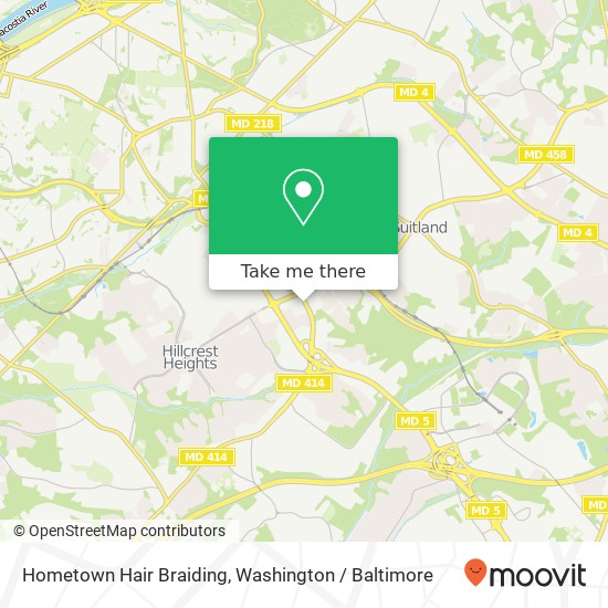 Hometown Hair Braiding map