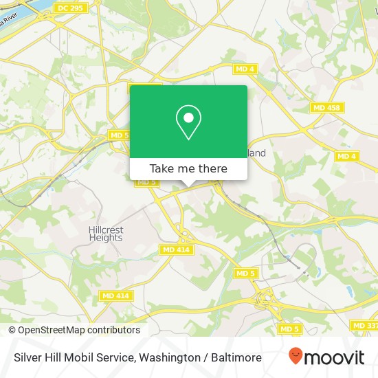 Silver Hill Mobil Service map