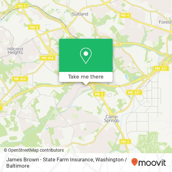 James Brown - State Farm Insurance map