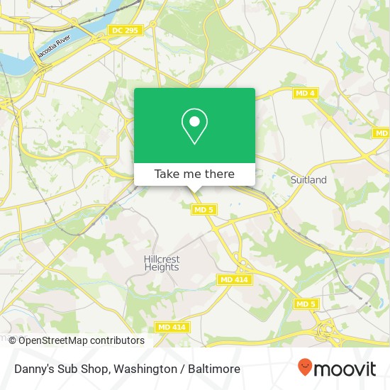Danny's Sub Shop map