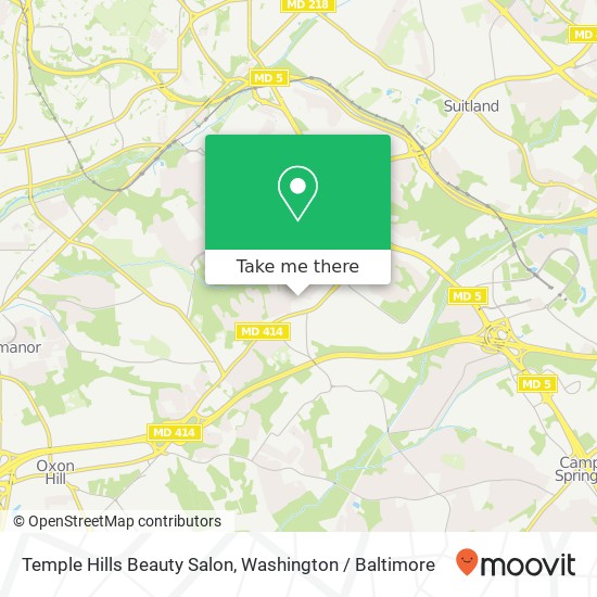 Mapa de Temple Hills Beauty Salon