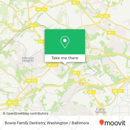 Bowie Family Dentistry map