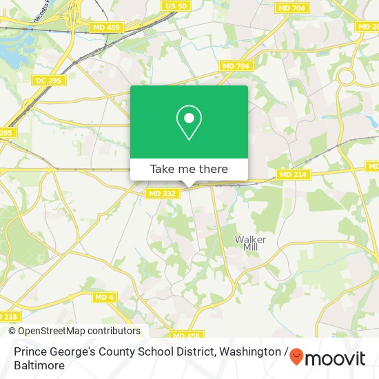 Prince George's County School District map