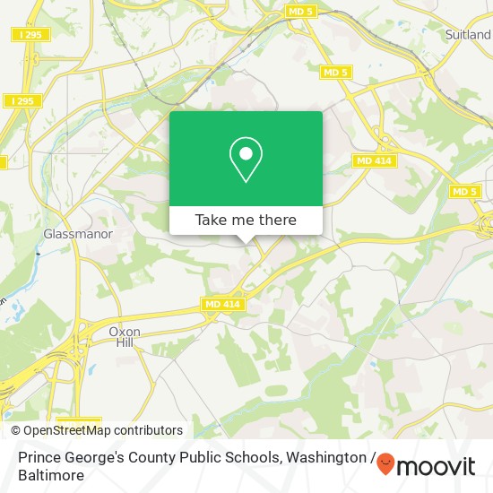 Prince George's County Public Schools map