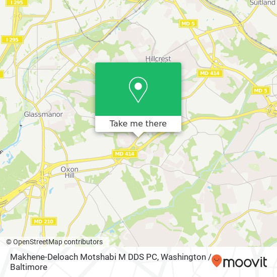 Mapa de Makhene-Deloach Motshabi M DDS PC