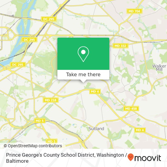 Mapa de Prince George's County School District