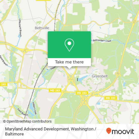 Maryland Advanced Development map