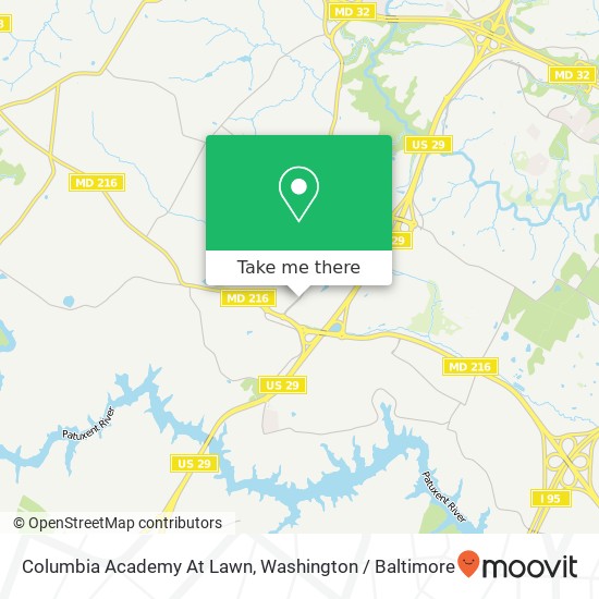 Mapa de Columbia Academy At Lawn