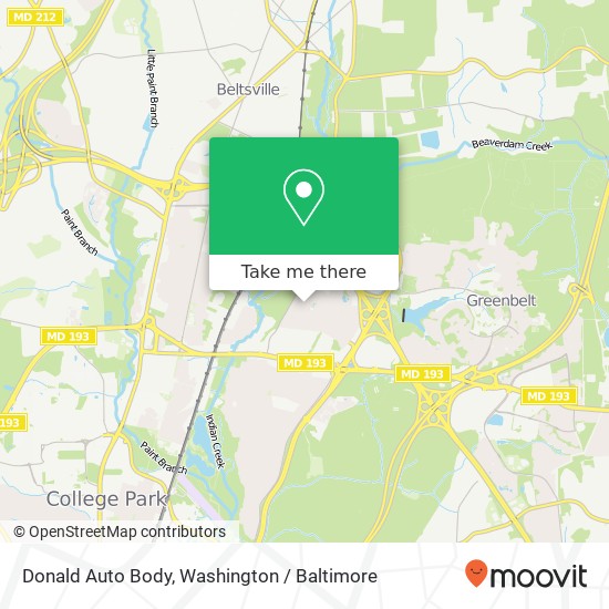 Donald Auto Body map