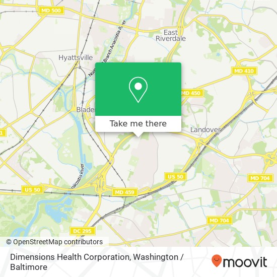 Mapa de Dimensions Health Corporation