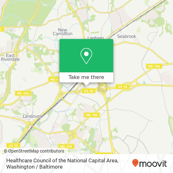 Healthcare Council of the National Capital Area map