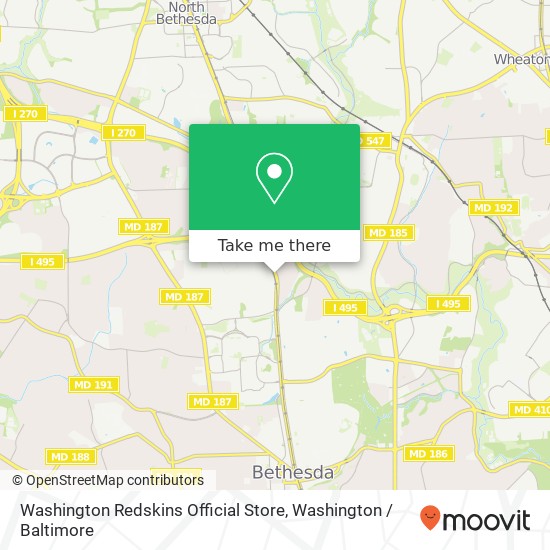 Mapa de Washington Redskins Official Store