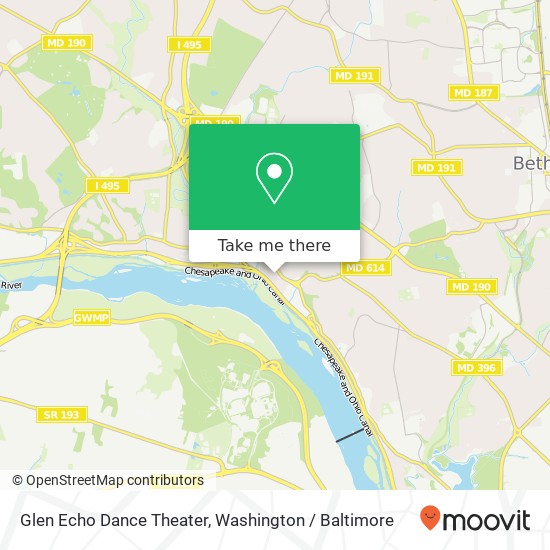 Glen Echo Dance Theater map