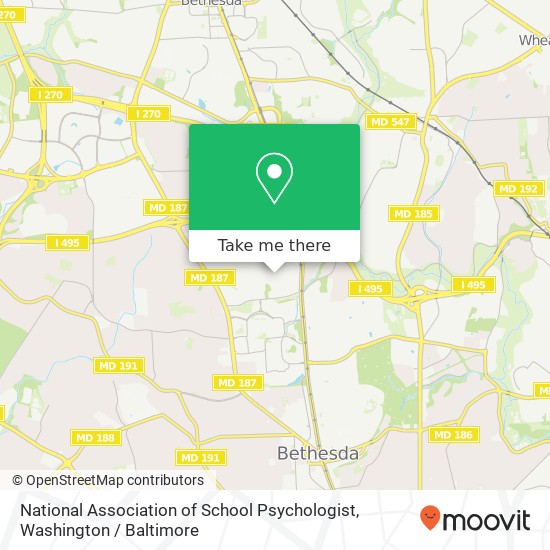 Mapa de National Association of School Psychologist