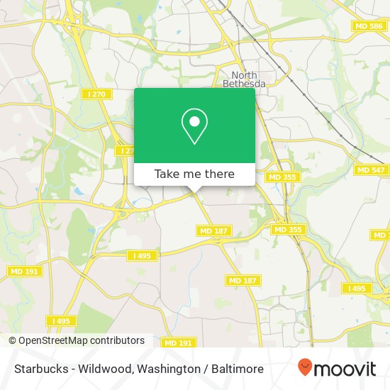 Mapa de Starbucks - Wildwood