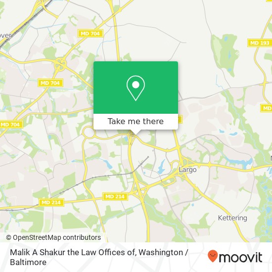 Mapa de Malik A Shakur the Law Offices of