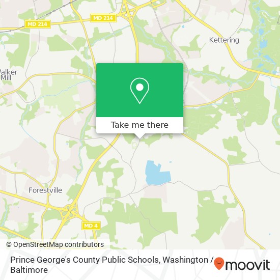 Mapa de Prince George's County Public Schools