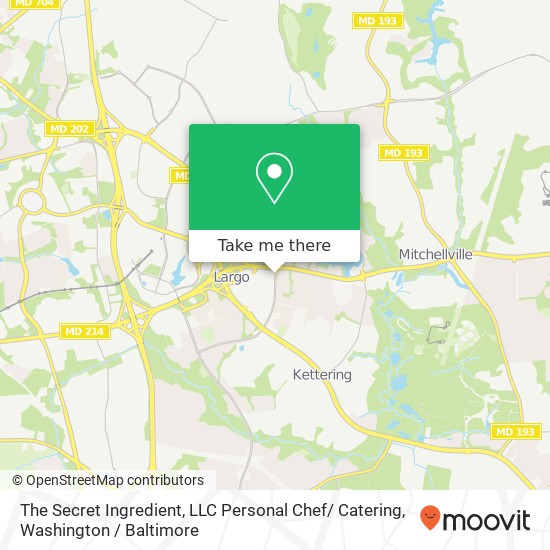 The Secret Ingredient, LLC Personal Chef/ Catering map