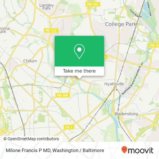 Milone Francis P MD map