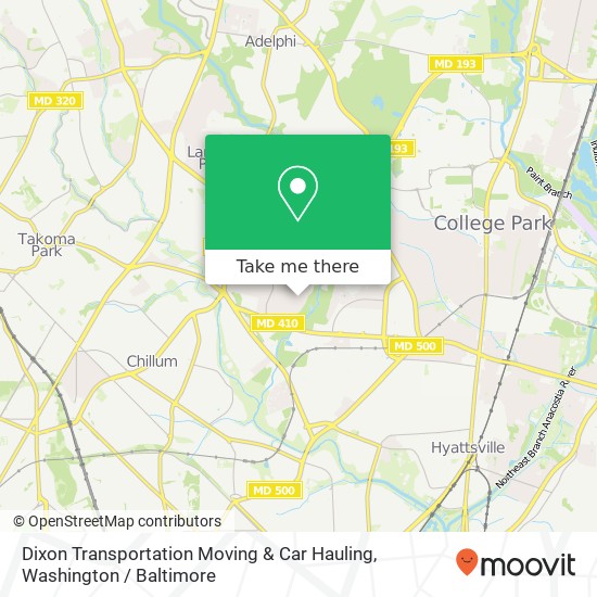 Dixon Transportation Moving & Car Hauling map