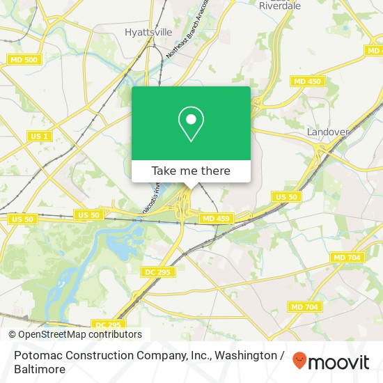 Potomac Construction Company, Inc. map