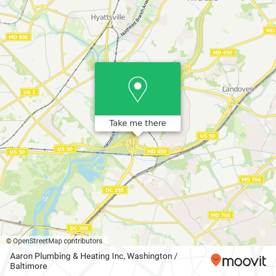 Mapa de Aaron Plumbing & Heating Inc