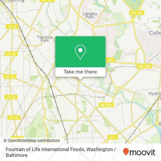 Mapa de Fountain of Life International Foods