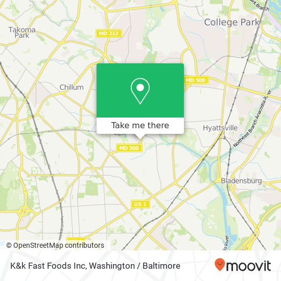 K&k Fast Foods Inc map