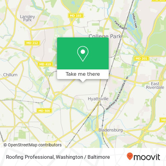 Roofing Professional map