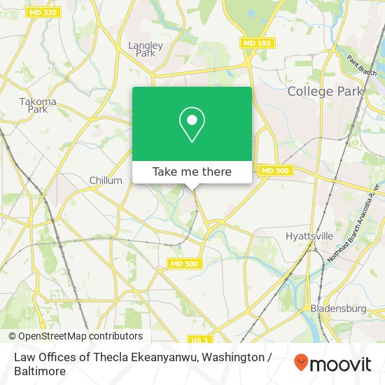 Mapa de Law Offices of Thecla Ekeanyanwu