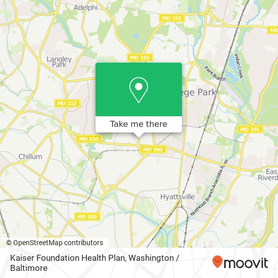 Mapa de Kaiser Foundation Health Plan