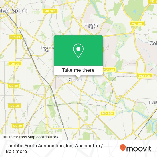 Mapa de Taratibu Youth Association, Inc