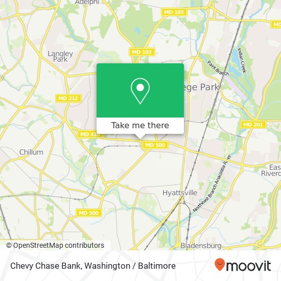 Chevy Chase Bank map