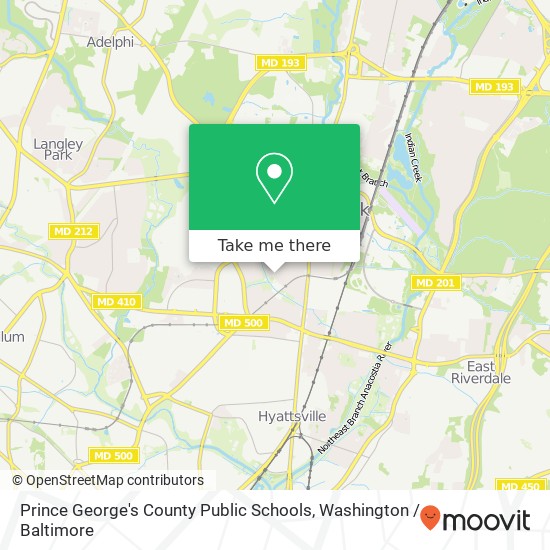 Prince George's County Public Schools map