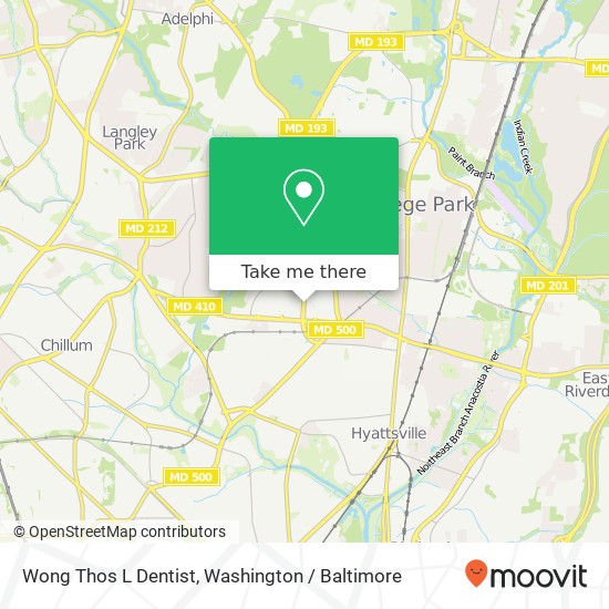 Mapa de Wong Thos L Dentist