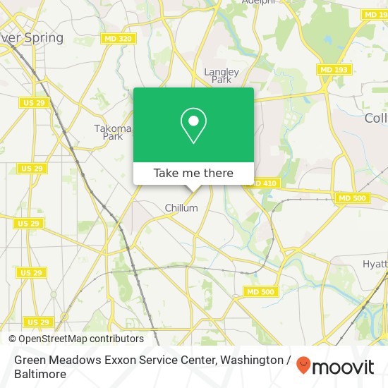 Green Meadows Exxon Service Center map