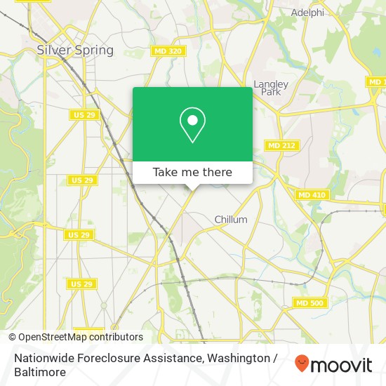 Mapa de Nationwide Foreclosure Assistance