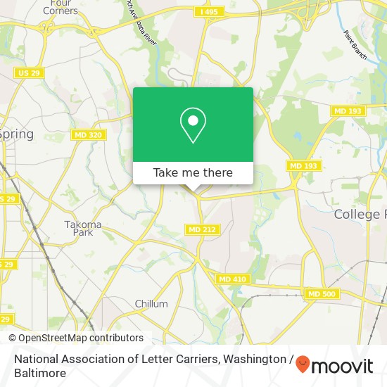 Mapa de National Association of Letter Carriers