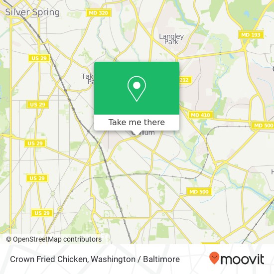 Crown Fried Chicken map