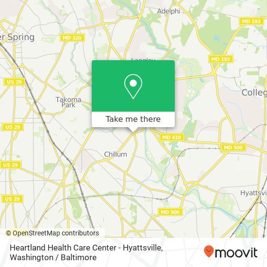 Heartland Health Care Center - Hyattsville map