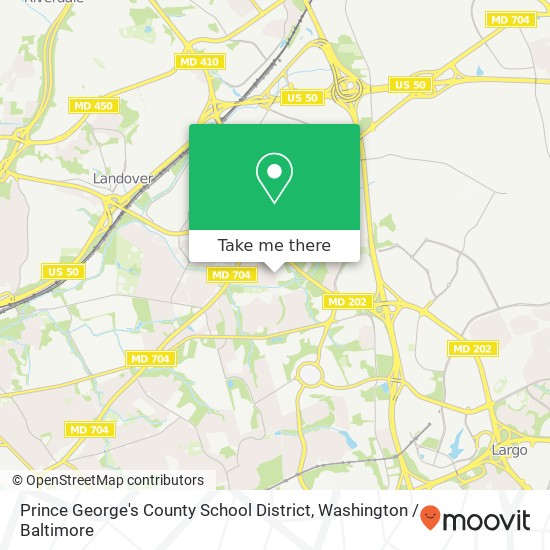 Prince George's County School District map