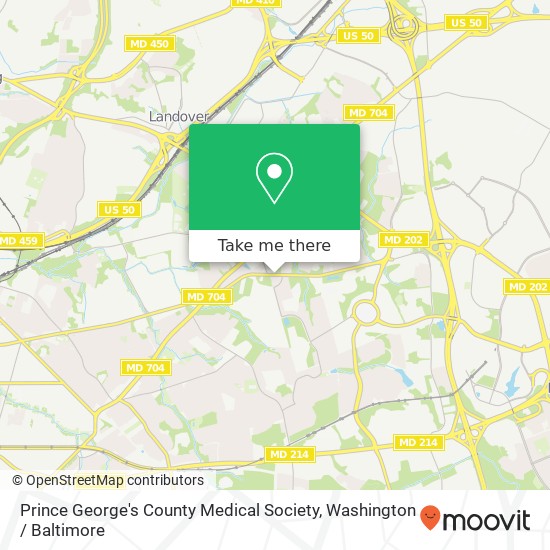 Prince George's County Medical Society map